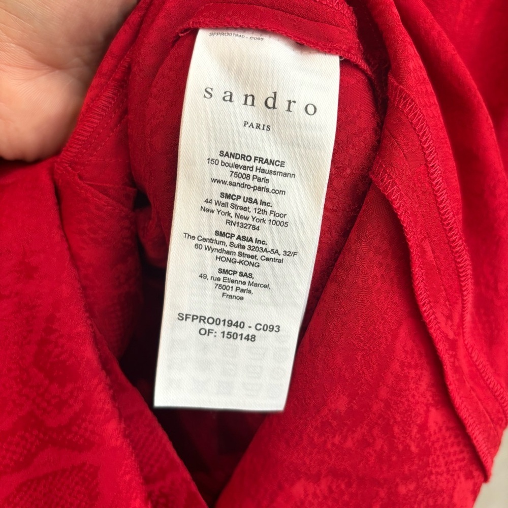 SANDRO Wrap-effect jacquard mini dress, Size US 4 - Picture 11 of 16